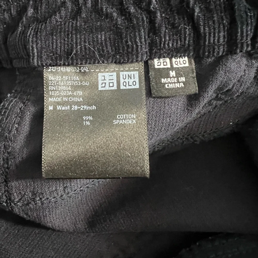 Uniqlo Women’s Black Corduroy Pull On Skinny Pants - Picture 4 of 5